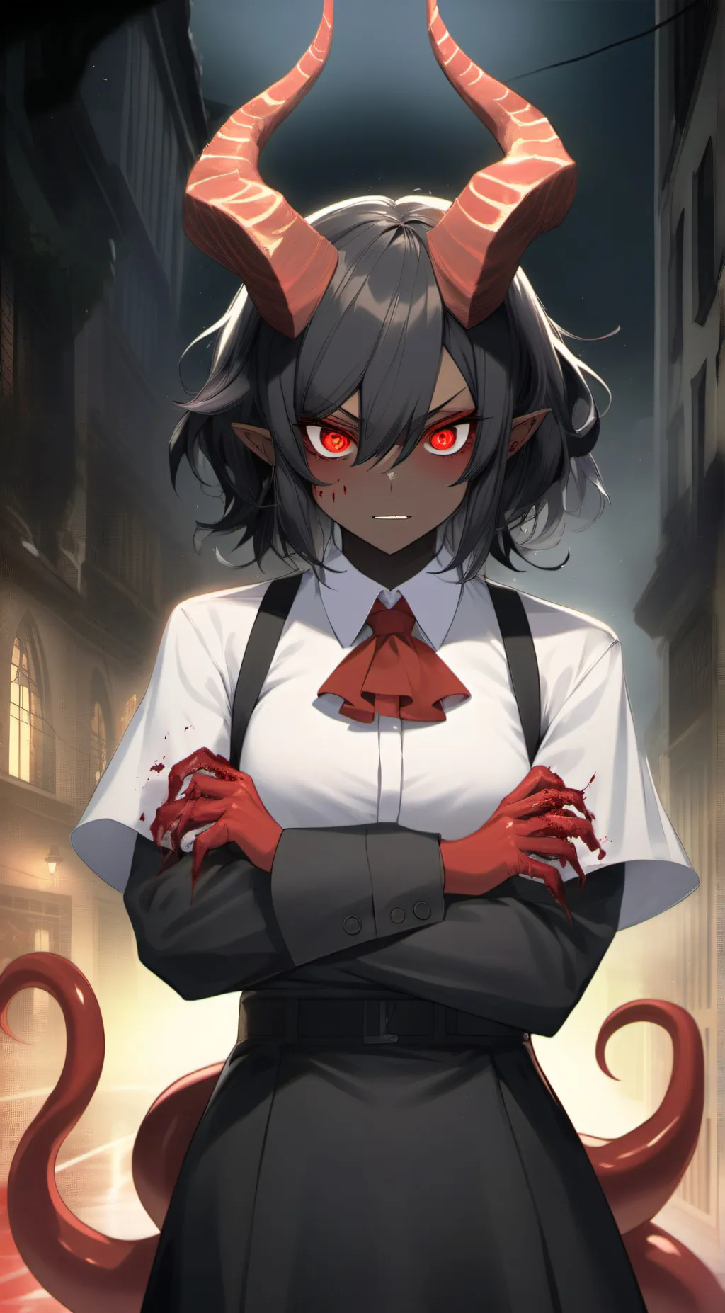 ai character: angel dust x oyana background