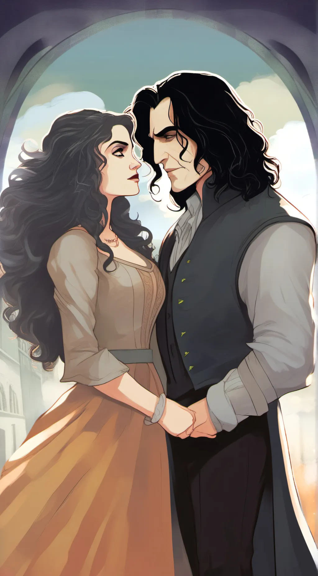 ai character: Bellatrix+snape background