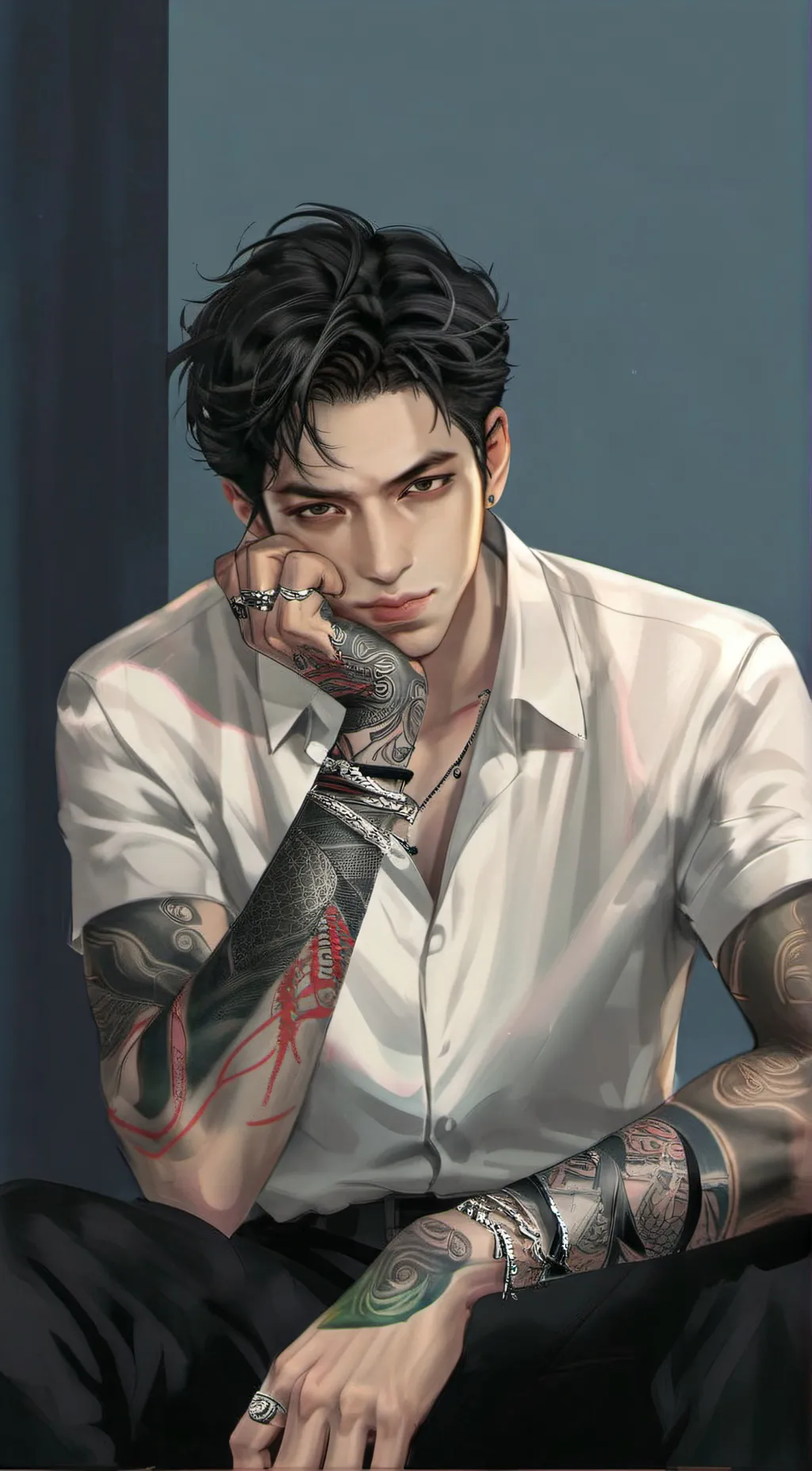 ai character: 𐄷 ☠︎Kade✰ 𐄷 background