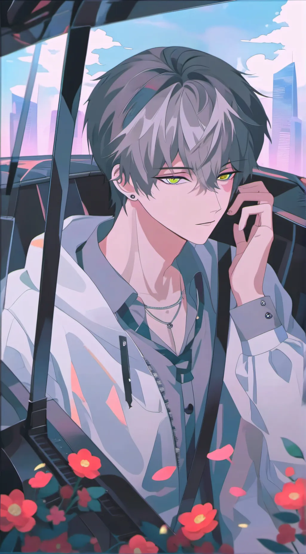 ai character: Aqua background