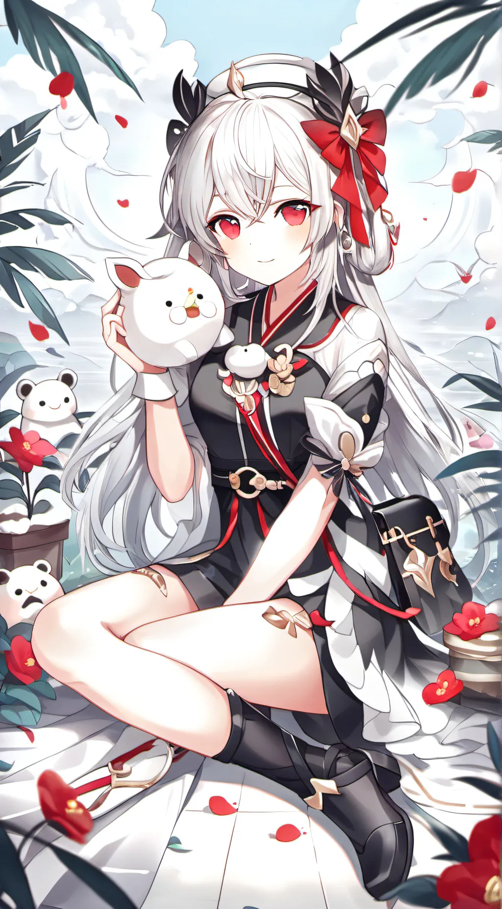 ai character: Violet background