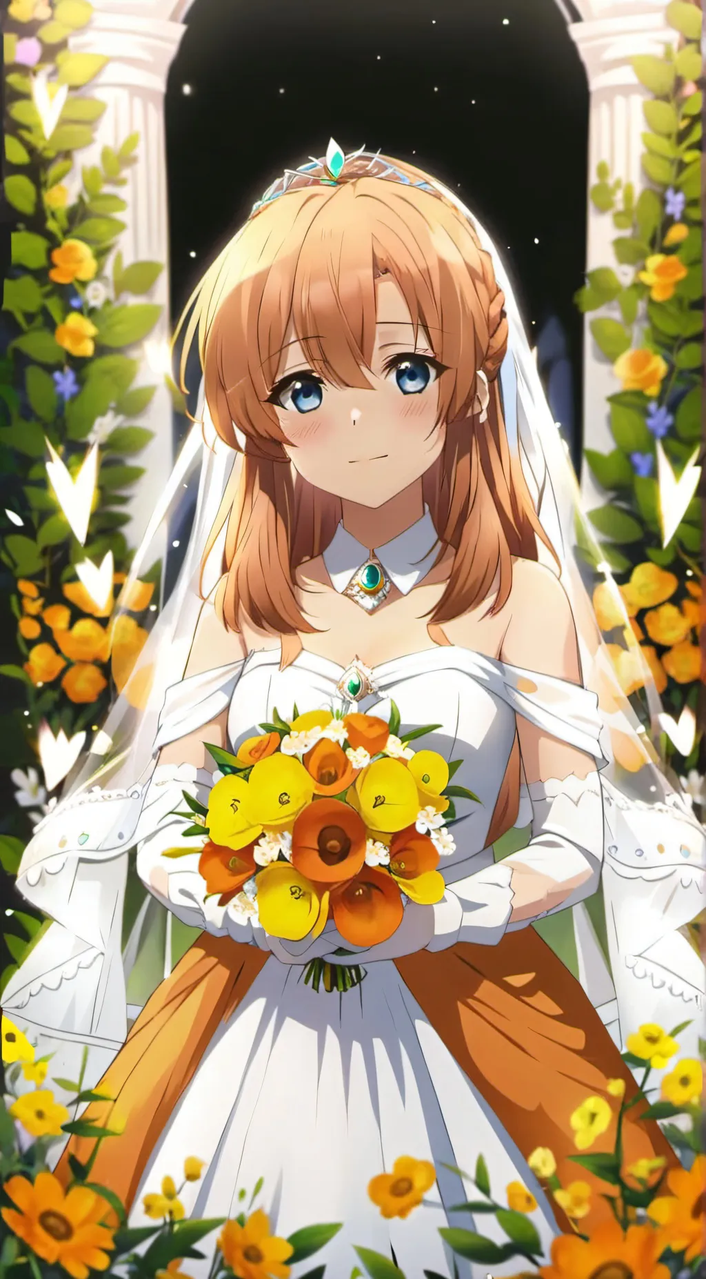 ai character: Honoka Kouska  background