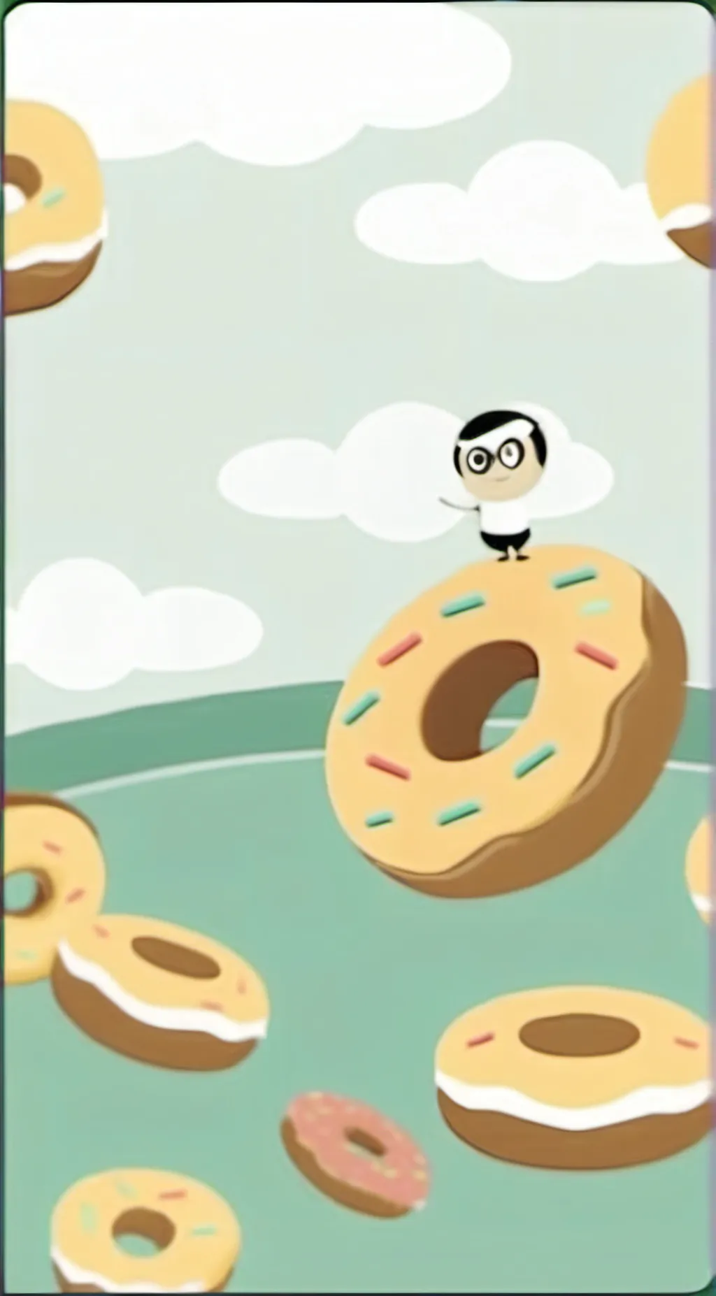 ai character: Donut tpot background