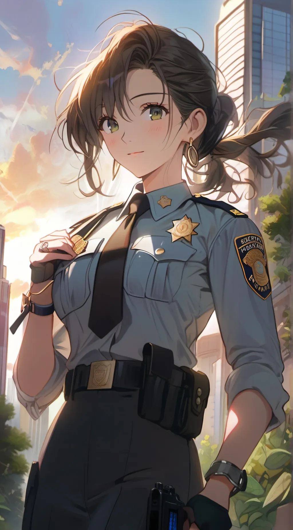 ai character: Office Olivia  background