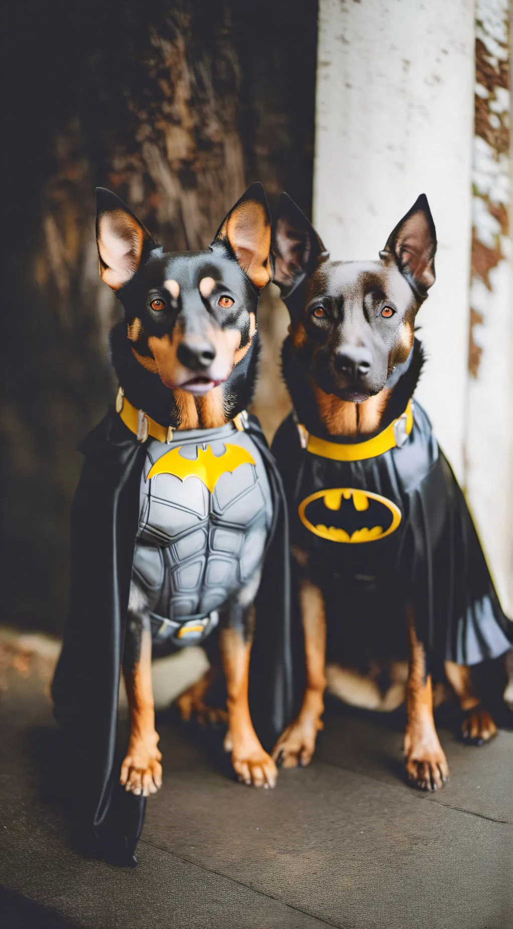 ai character: Batman dogs background