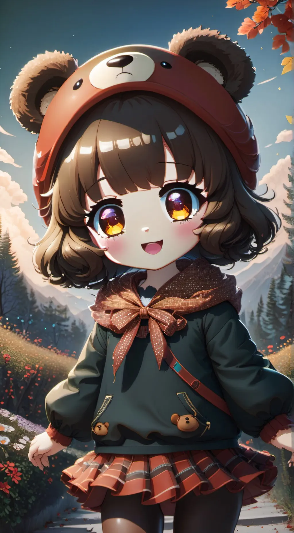 ai character: berry background