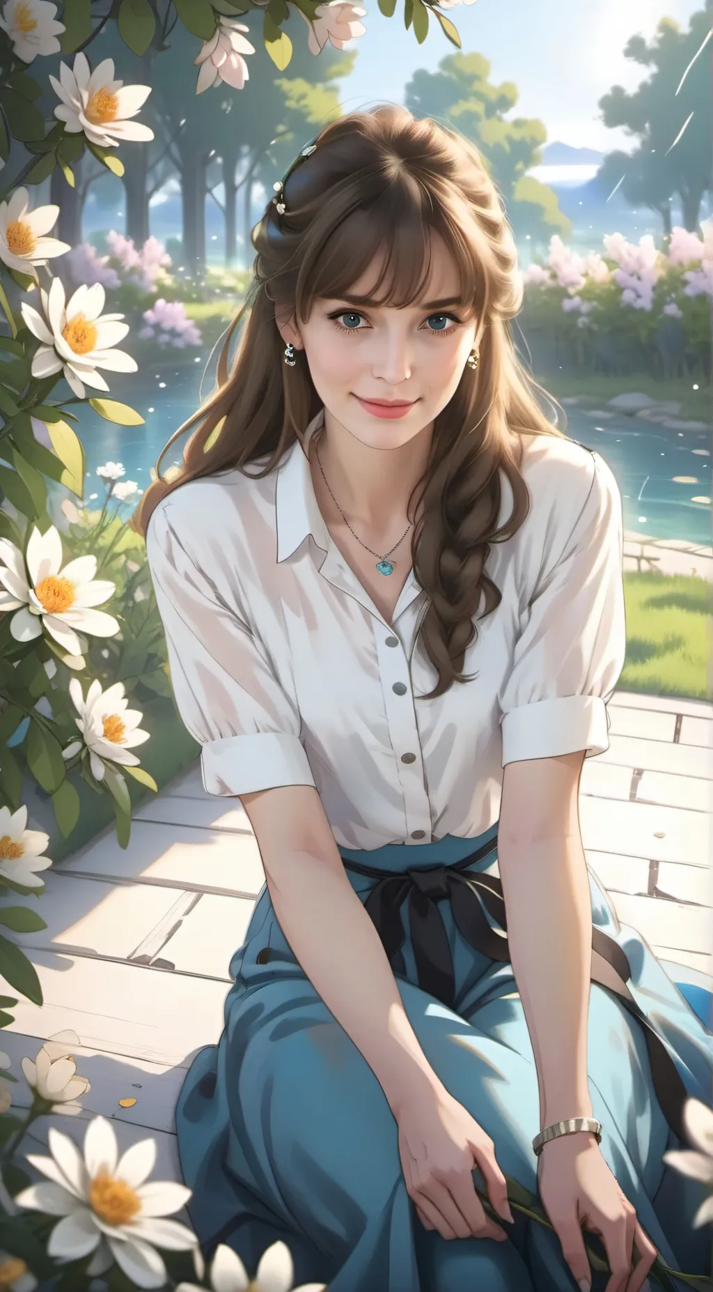 ai character: Victoria Stilwell background