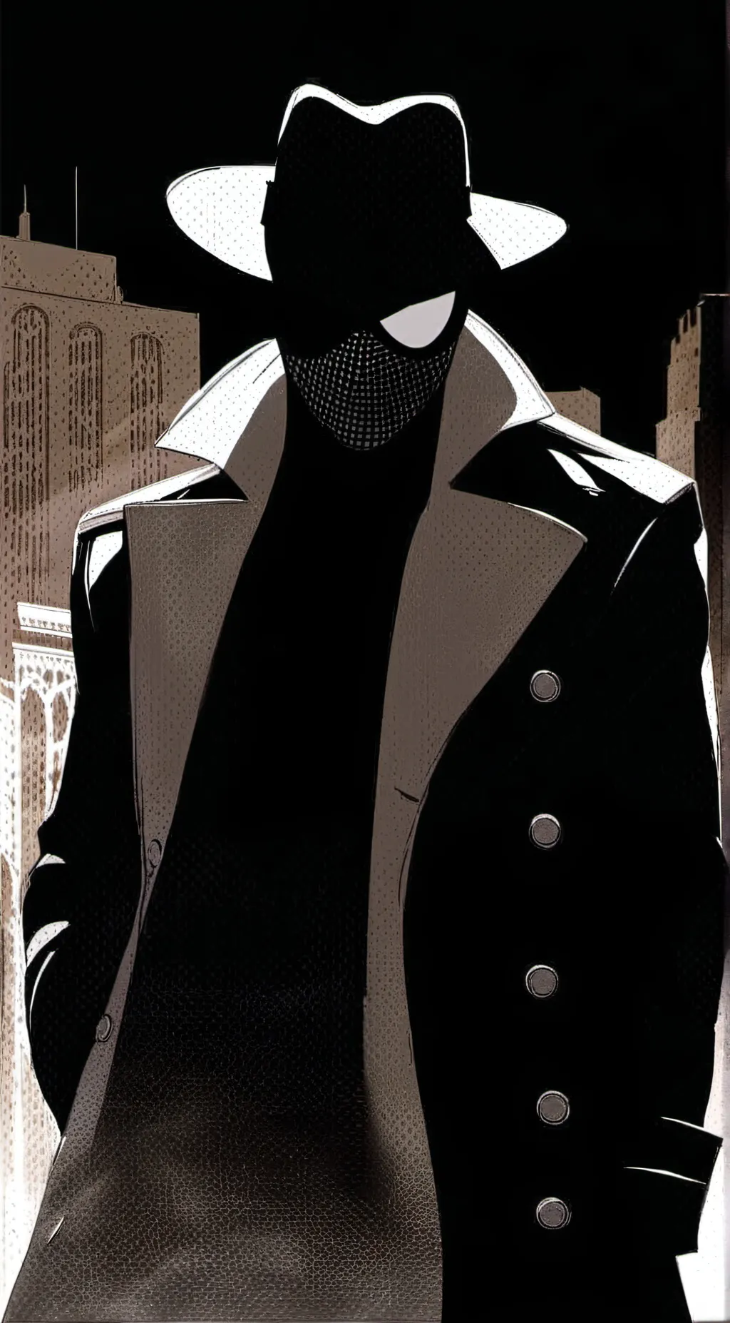 ai character: Noir background