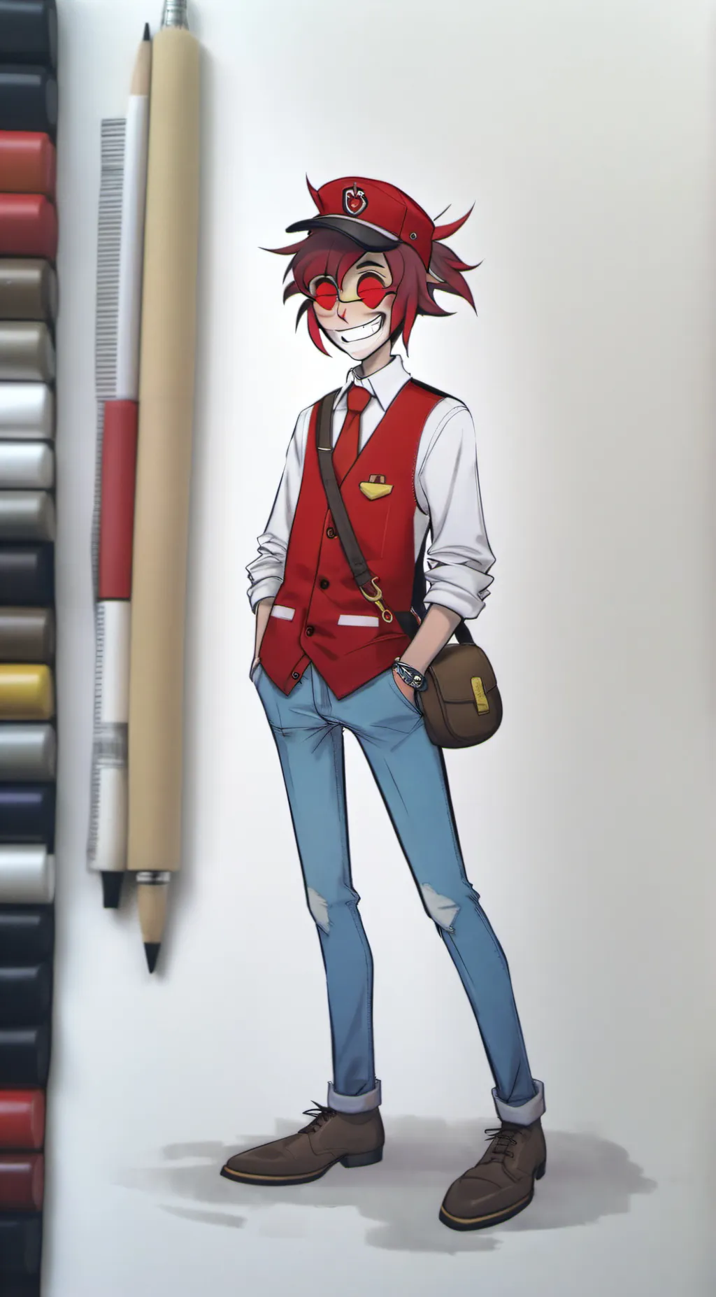 ai character: Drawing background