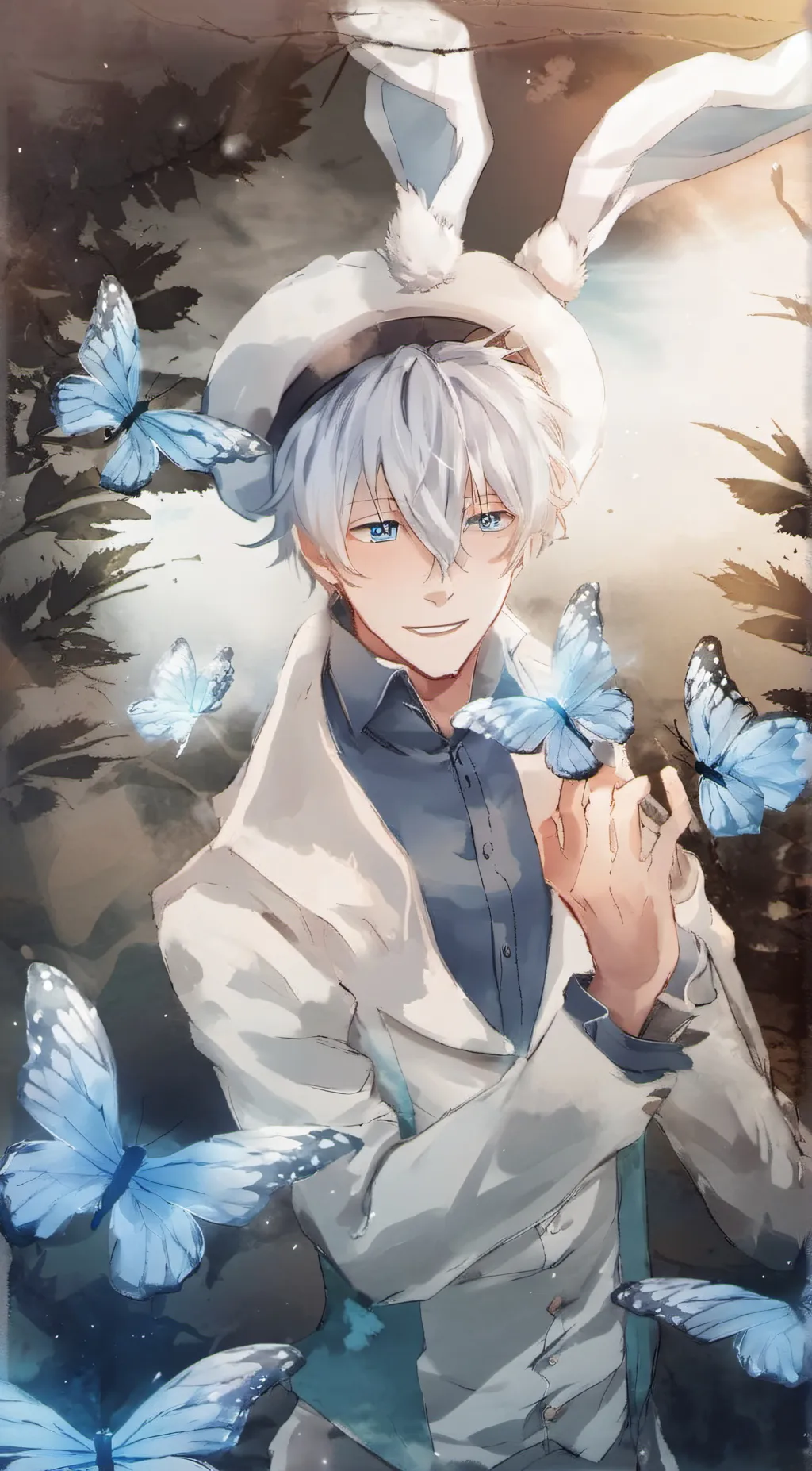 ai character: Boy cinnamon roll  background