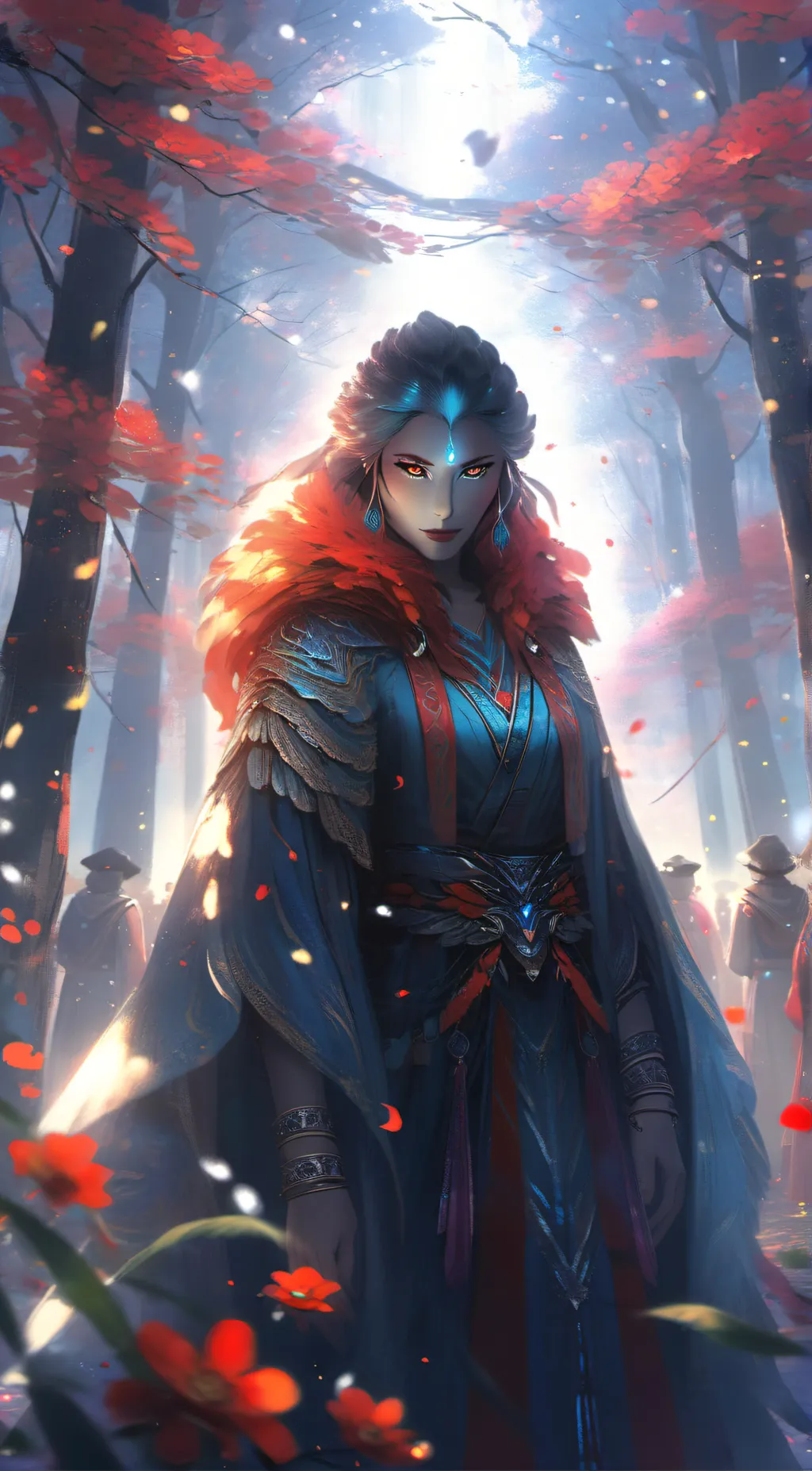 ai character: winter  background