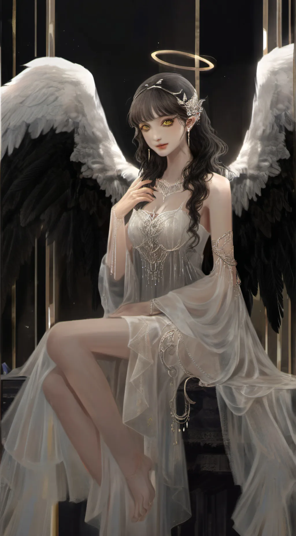 ai character: Angela Marinette background