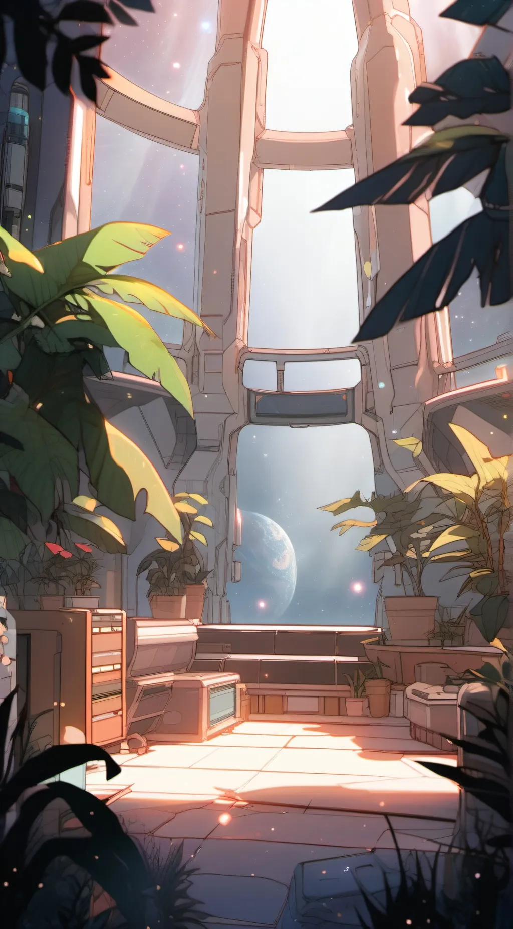 ai character: space  background