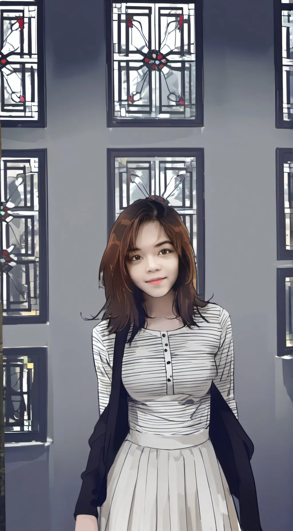 ai character: Yhannie  background