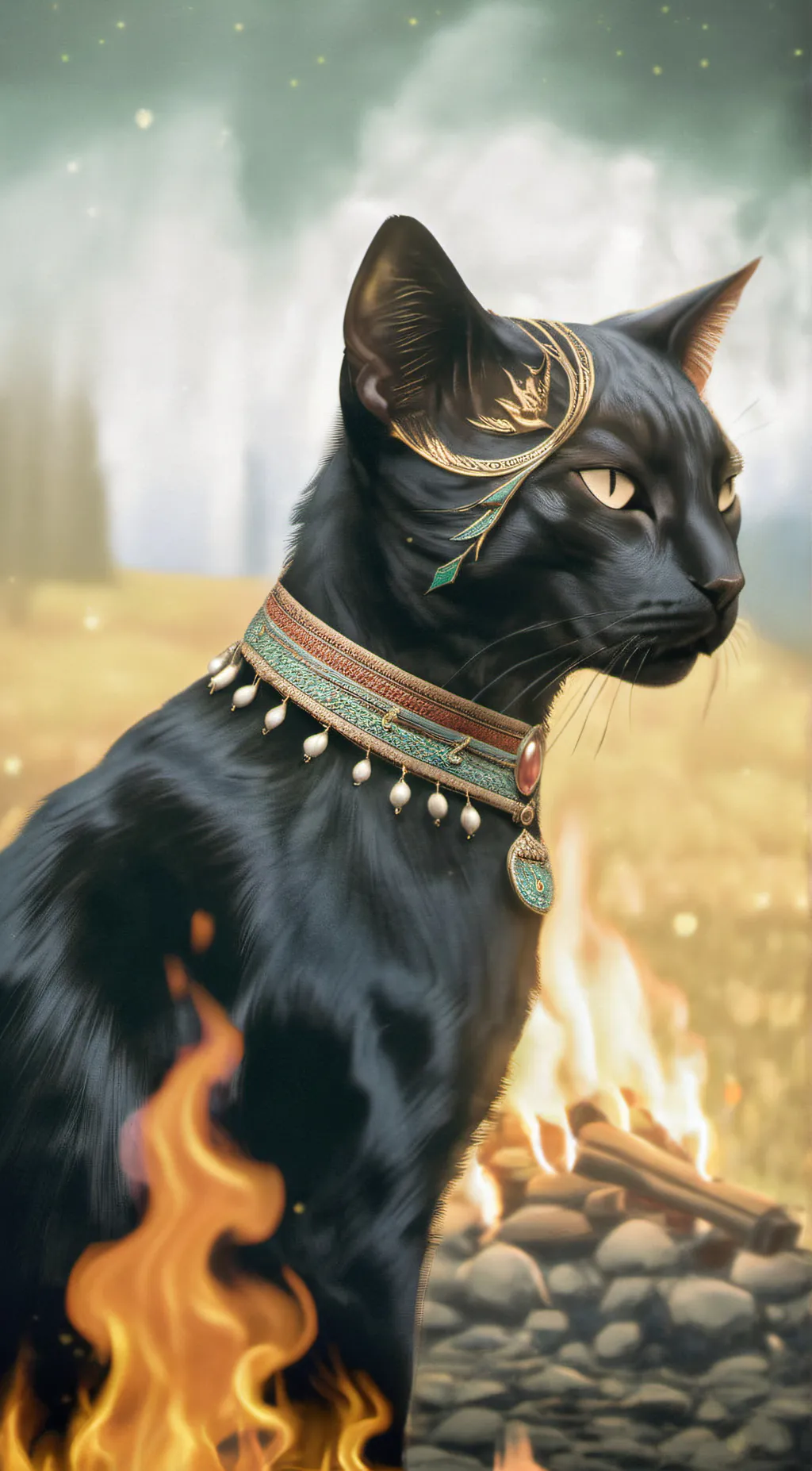 ai character: Fire kit🔥 background