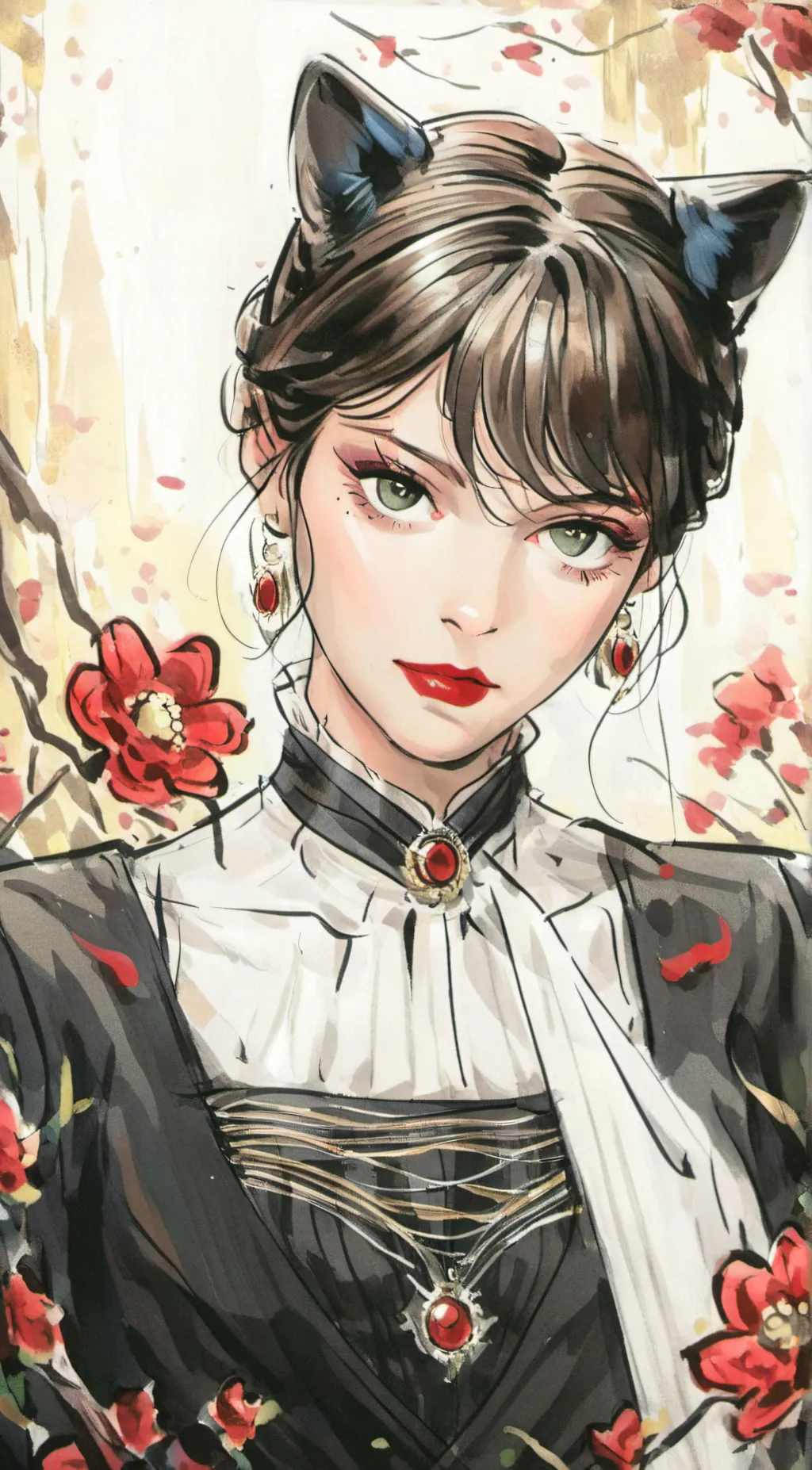 ai character: Catwoman  background