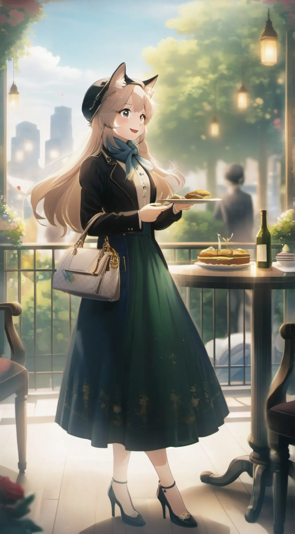 ai character: human kitty background