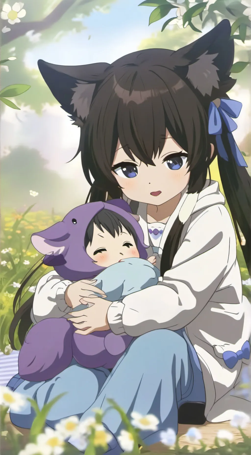 ai character: Scarlet background