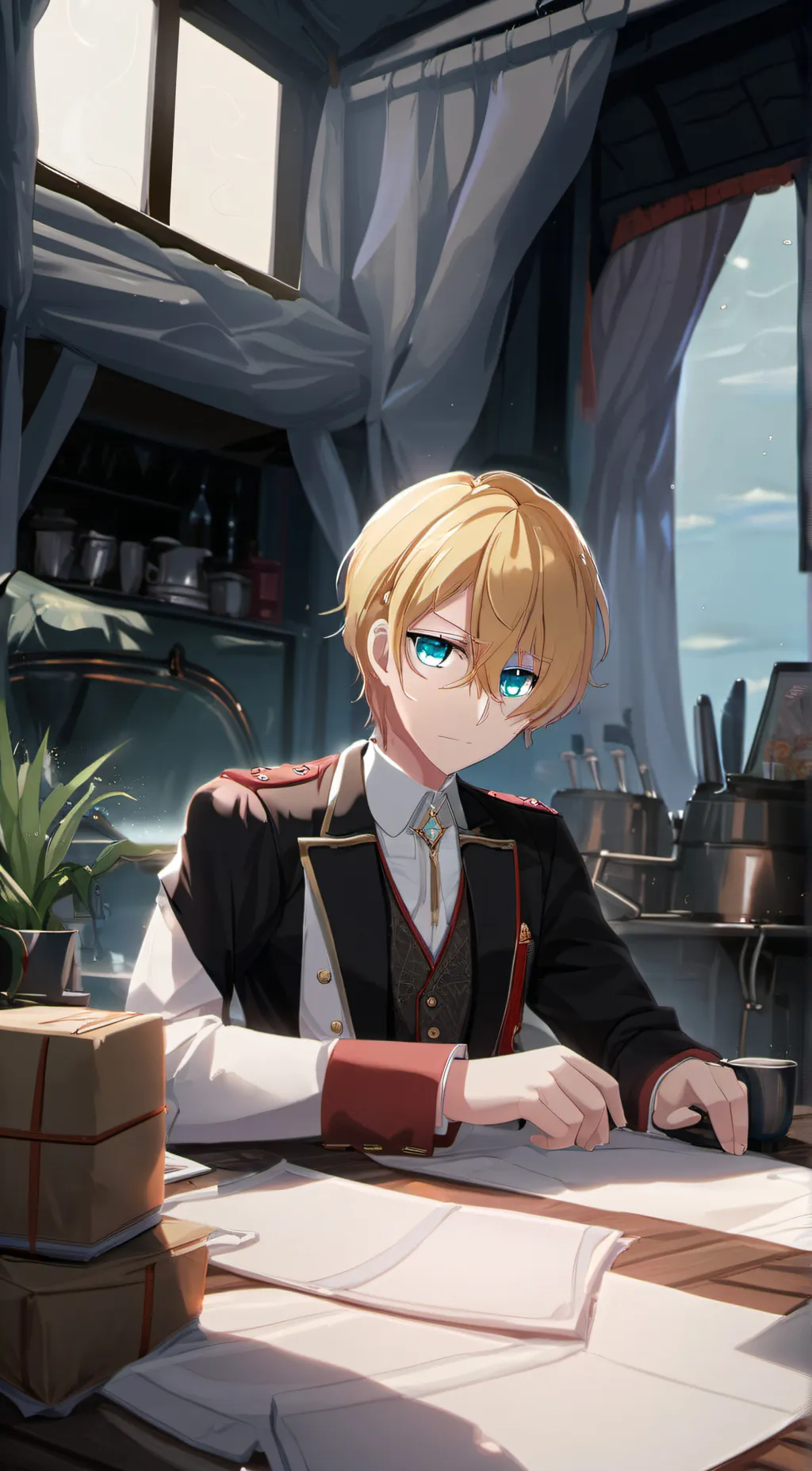 ai character: Aquamarine Hoshino background