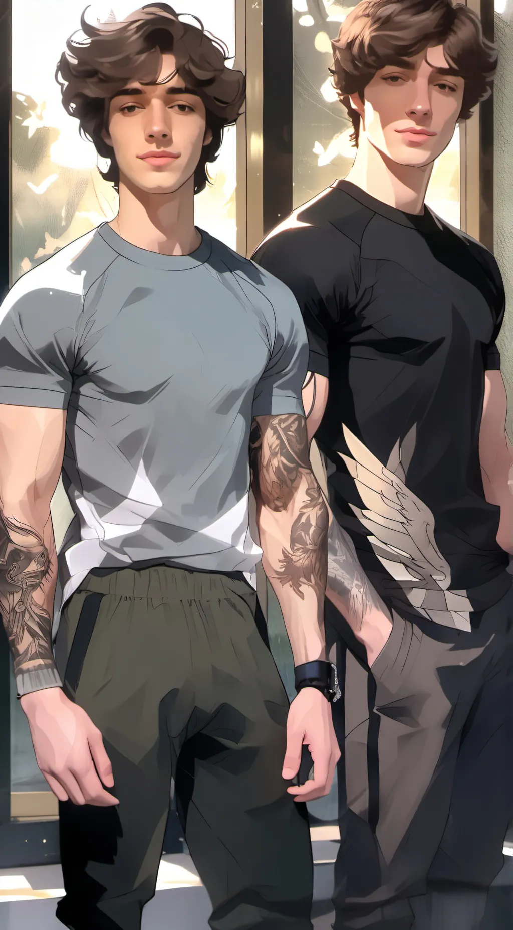 ai character: Luke and Matthew background