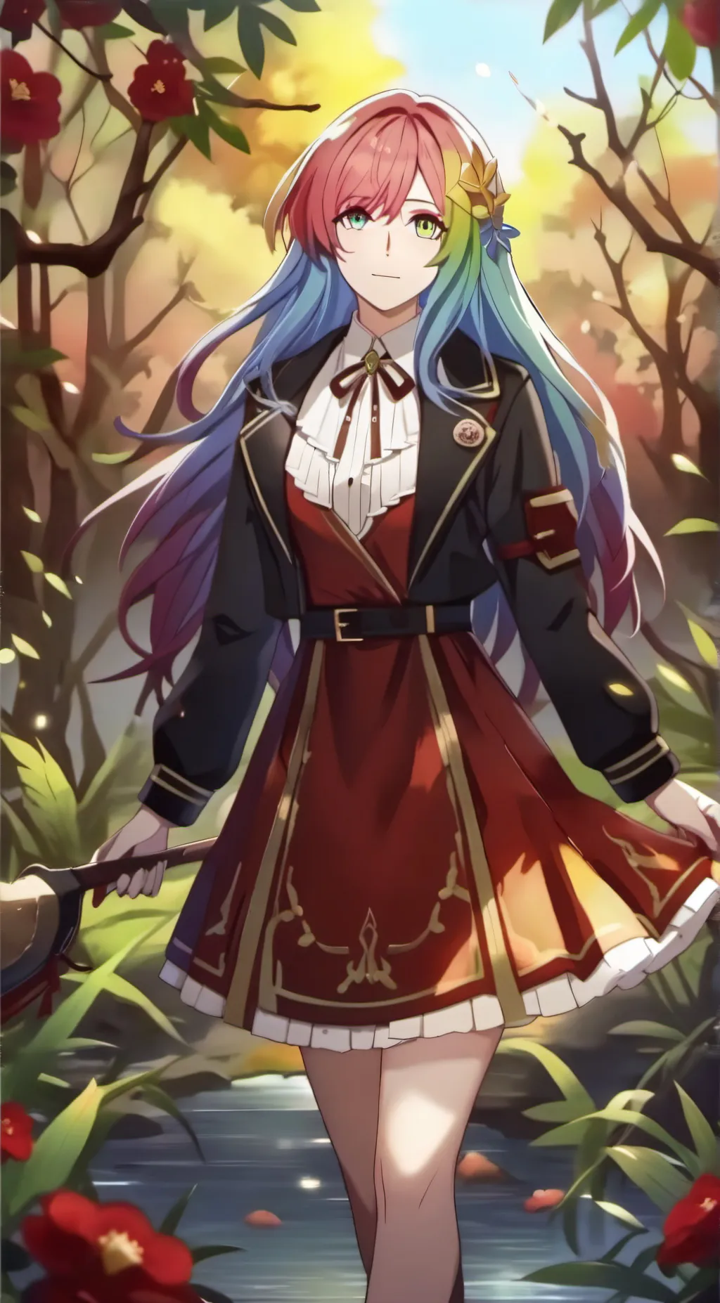 ai character: lavender background