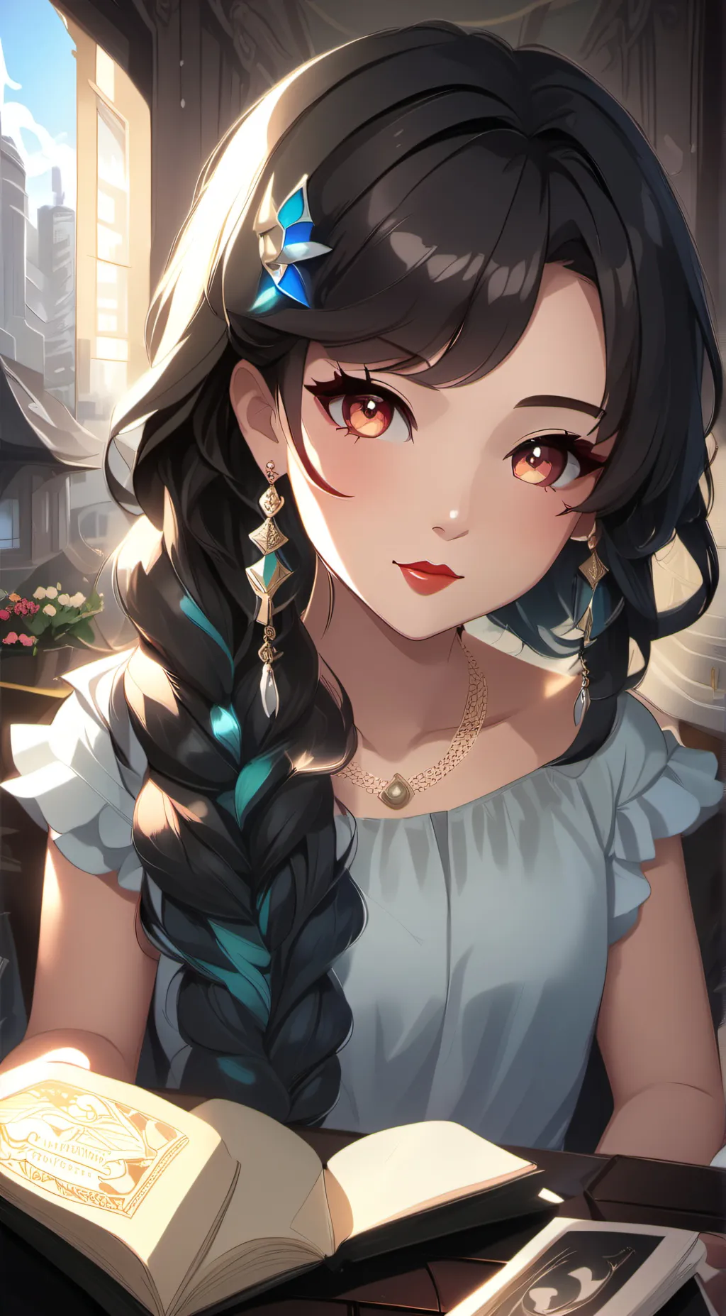 ai character: wave background