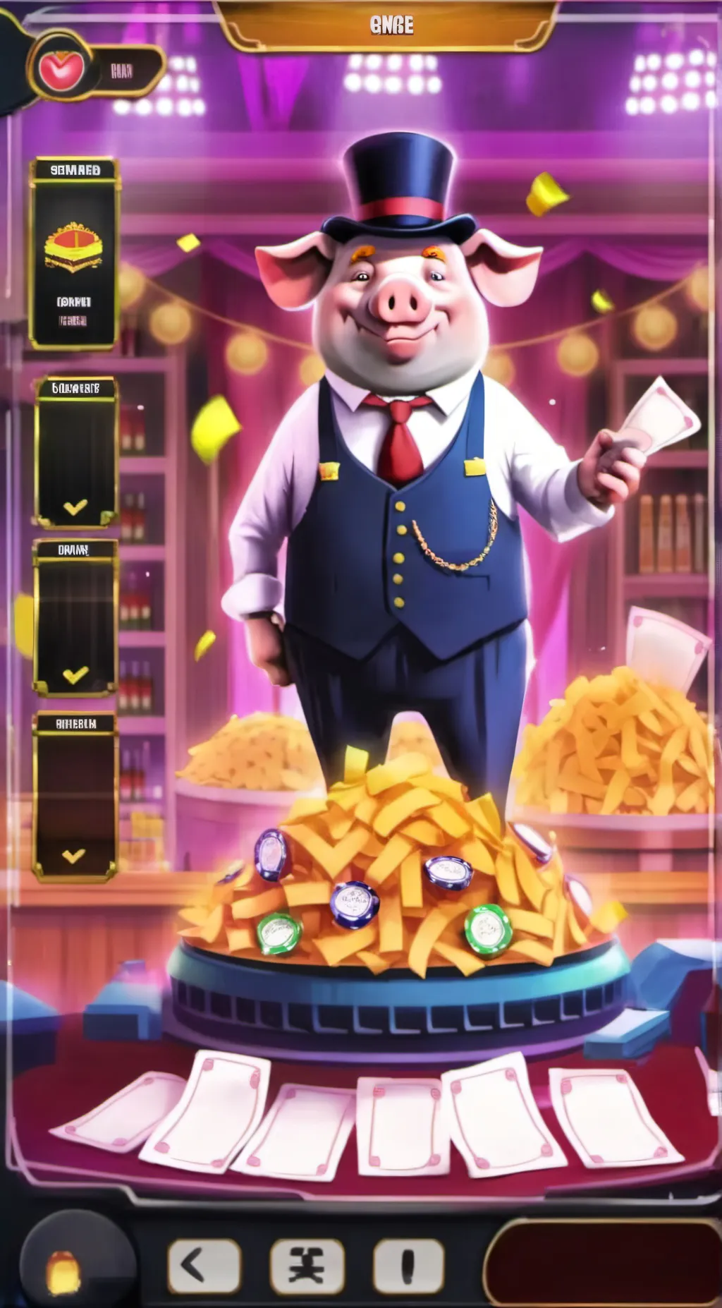 ai character: pop slots ad background