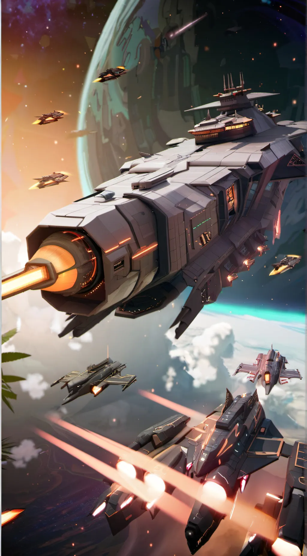 ai character: battle ship background