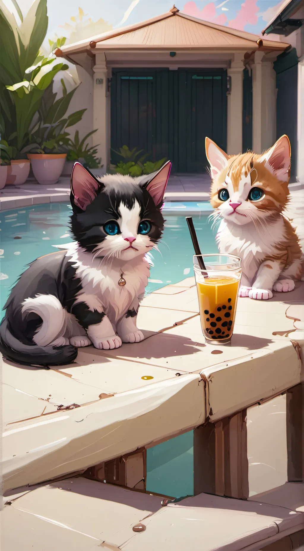 ai character: Kittens background