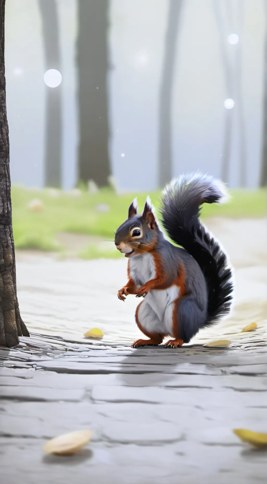 ai character: Leaf background