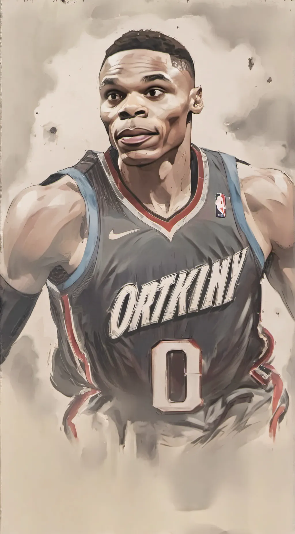 ai character: RUSSELL WESTBROOK background