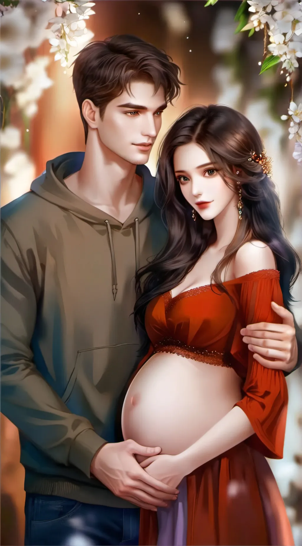 ai character: pregnant Aphmau  background