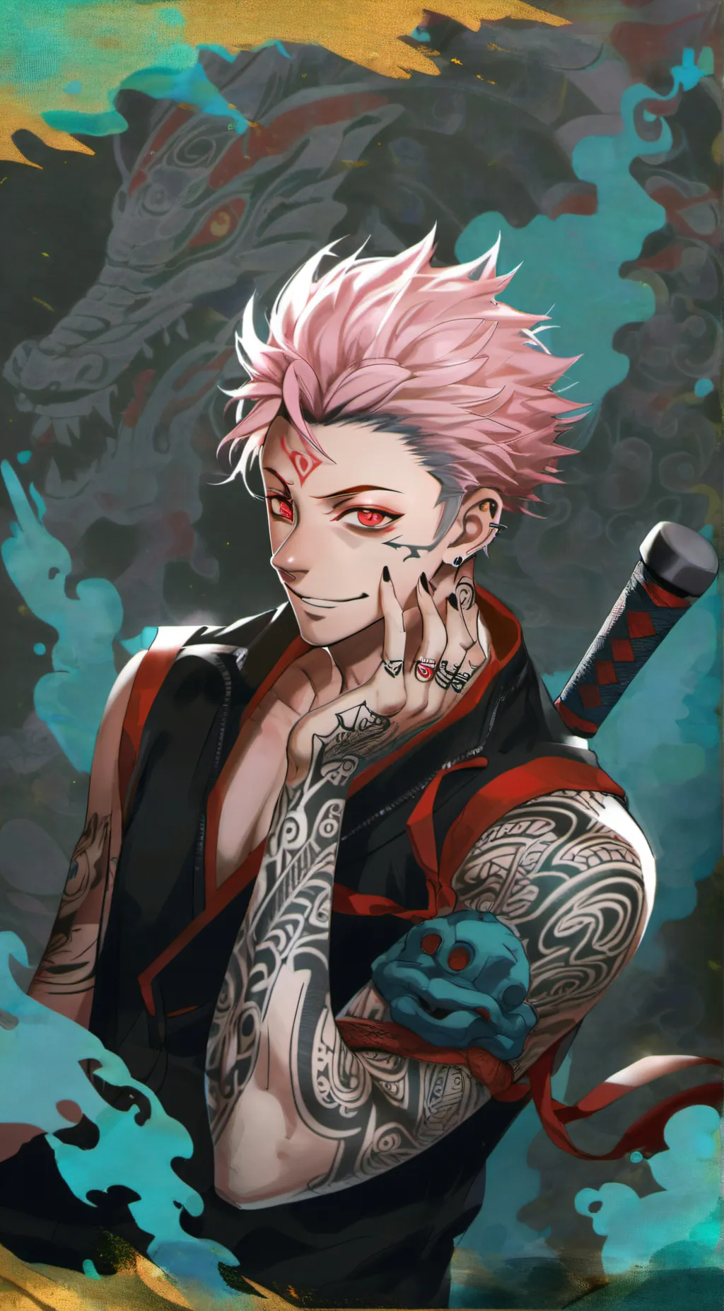 ai character: Ryōmen Sukuna background