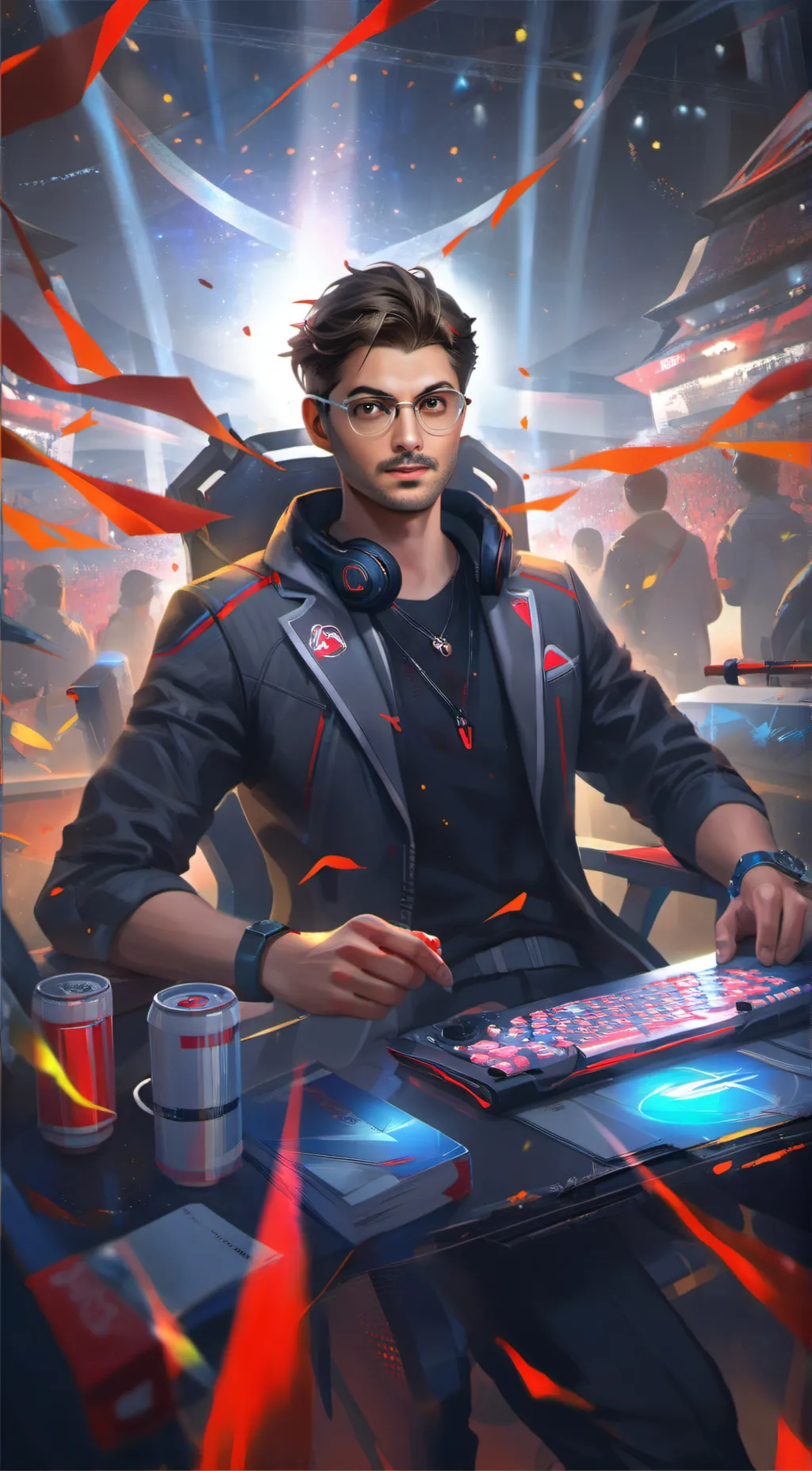 ai character: Esports background