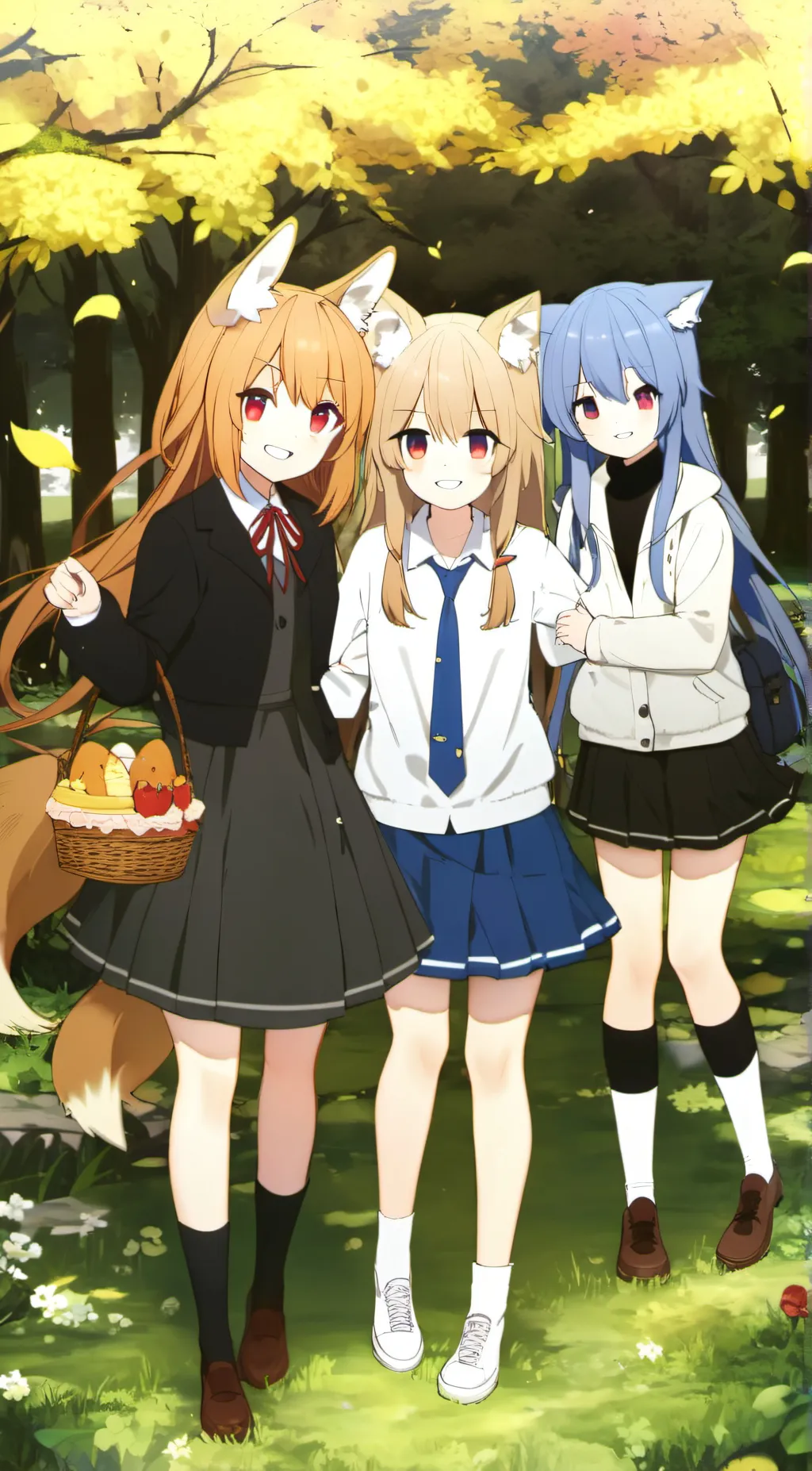 ai character: Fuku,Mayuka,Tsukik background