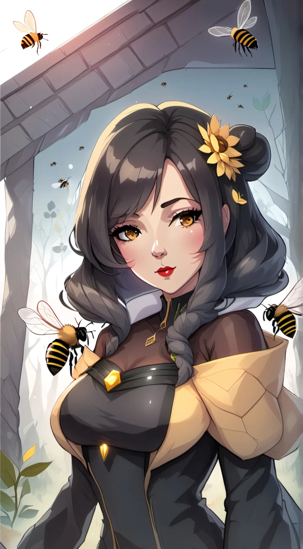 ai character: queen bee background