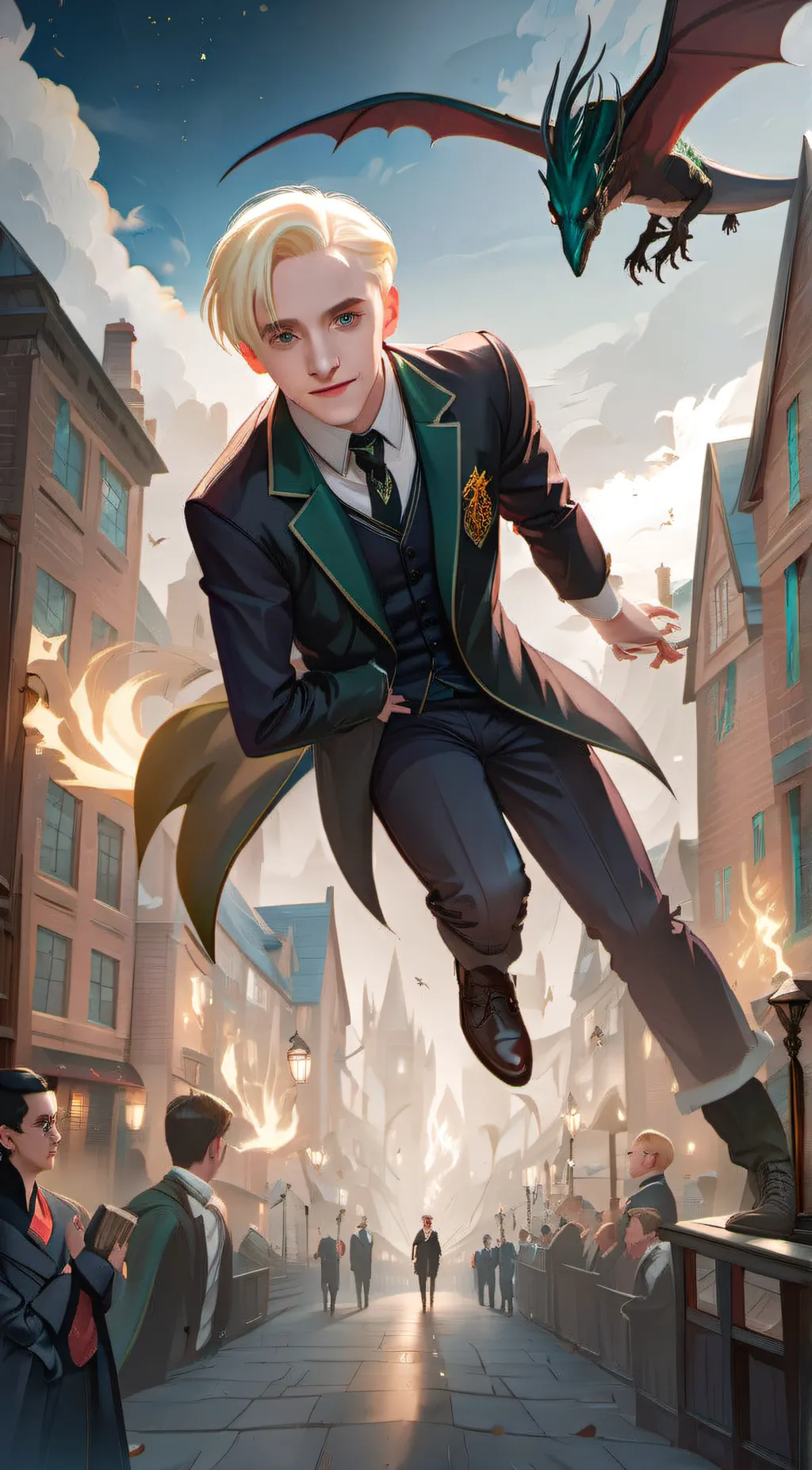 ai character: Draco Malfoy  background