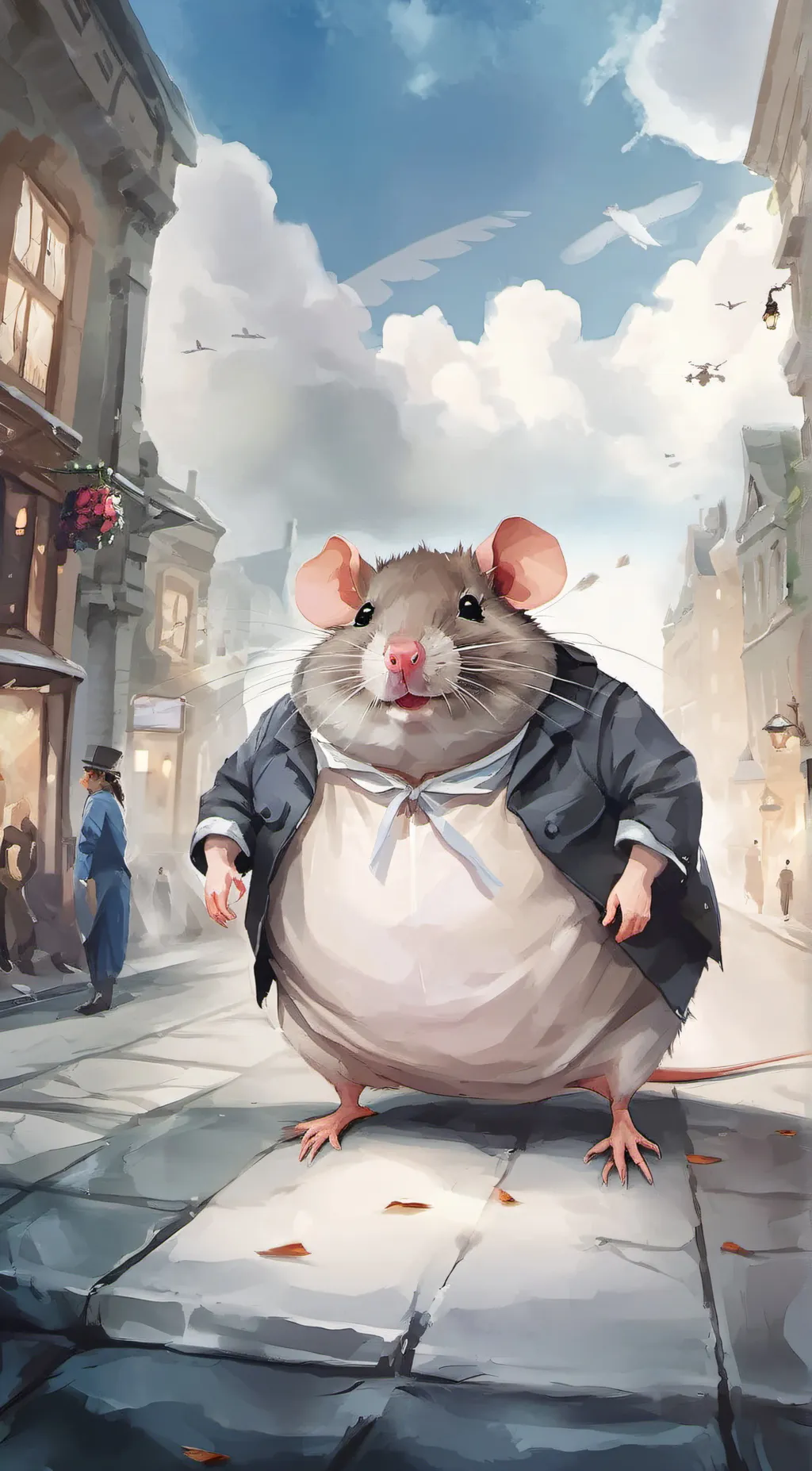 ai character: fat rat georgena background