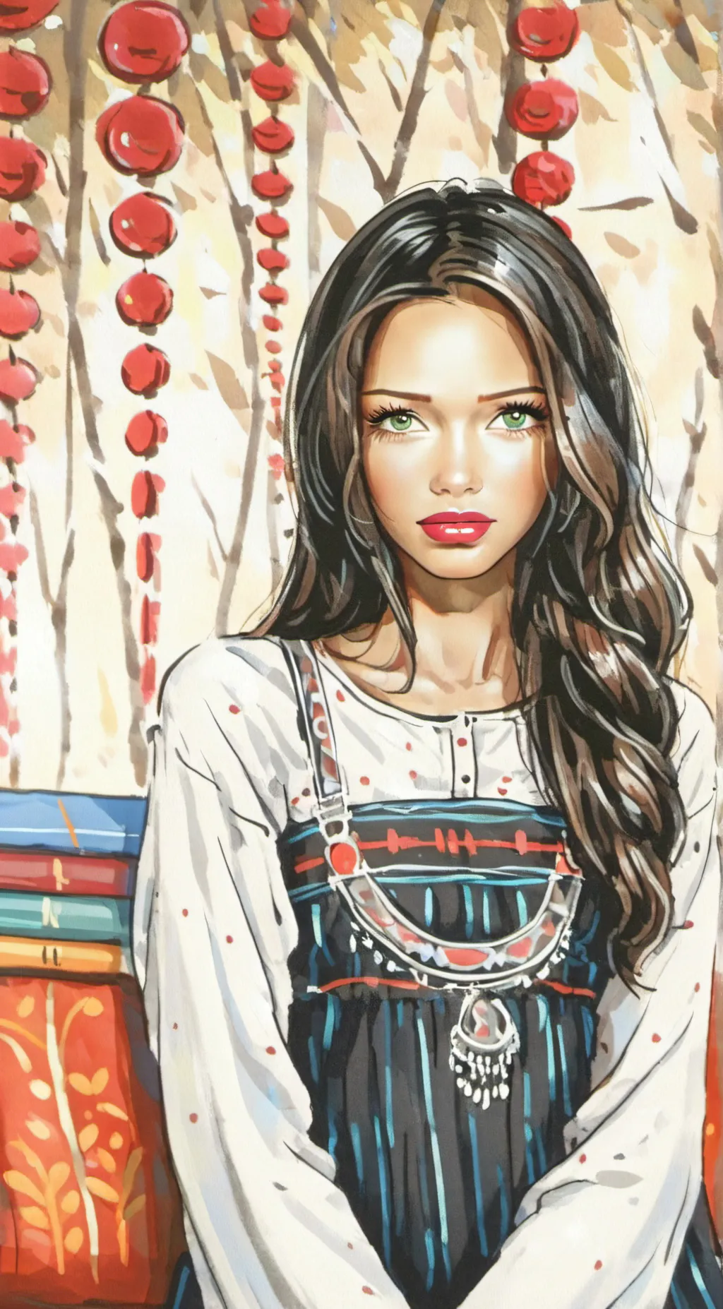 ai character: Adriana  background