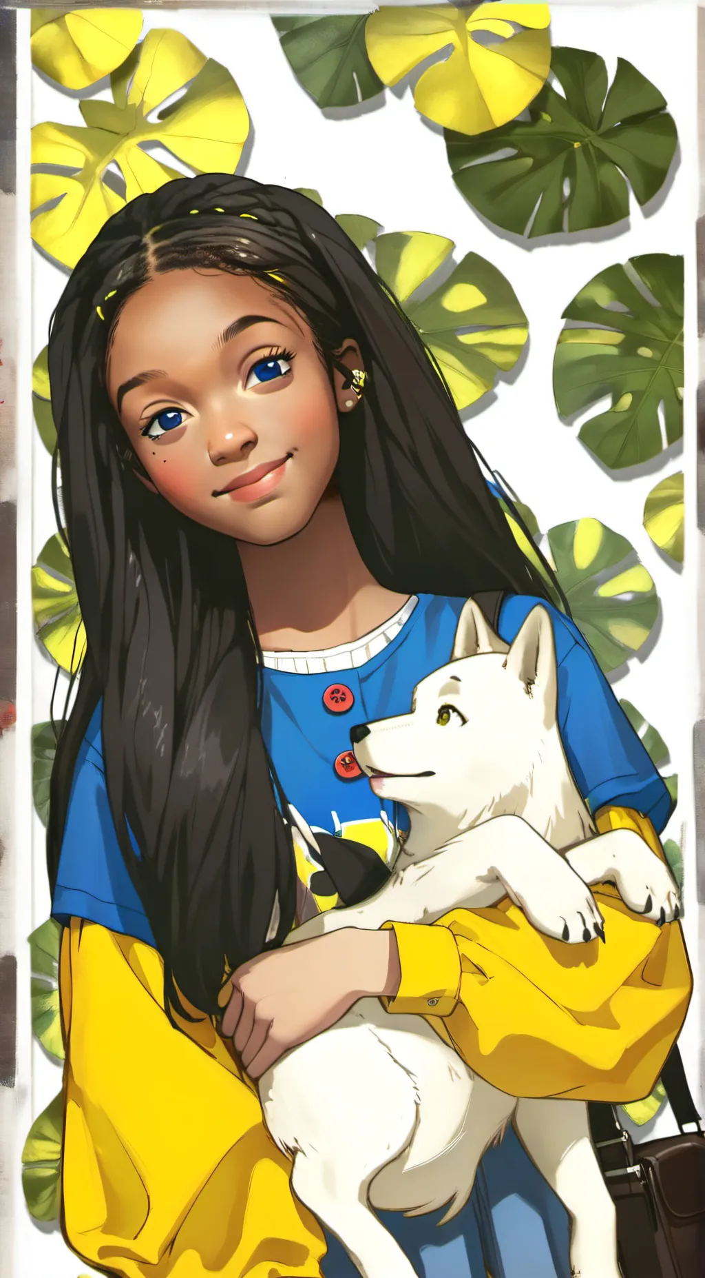 ai character: Kayla White background