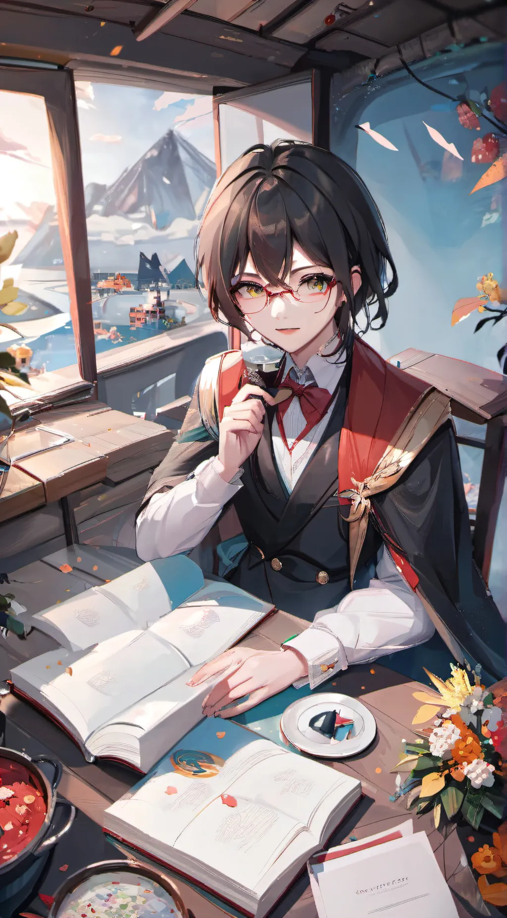 ai character: Nerd background