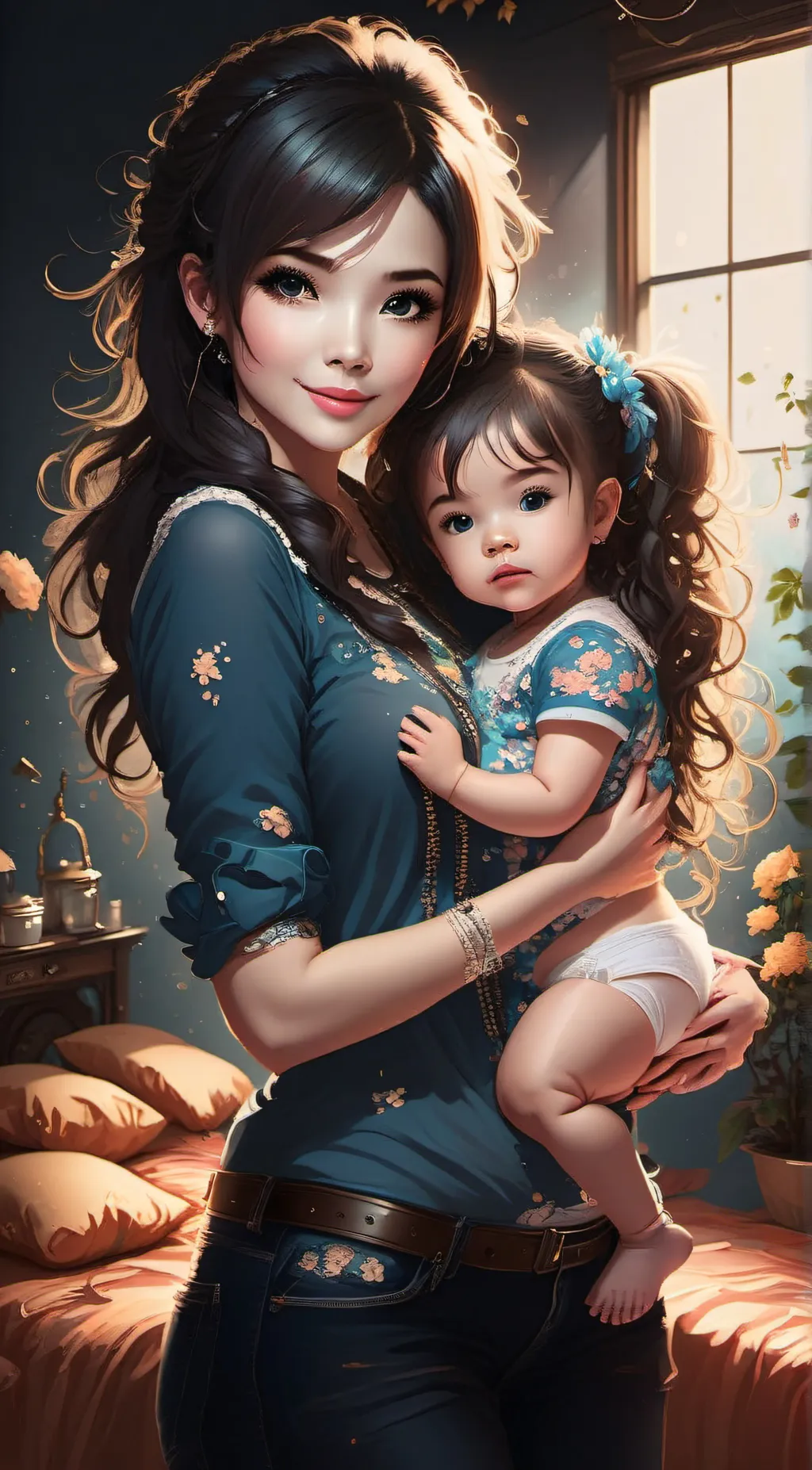 ai character: diaper mom background