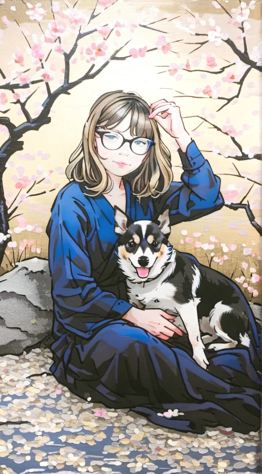 ai character: rose background