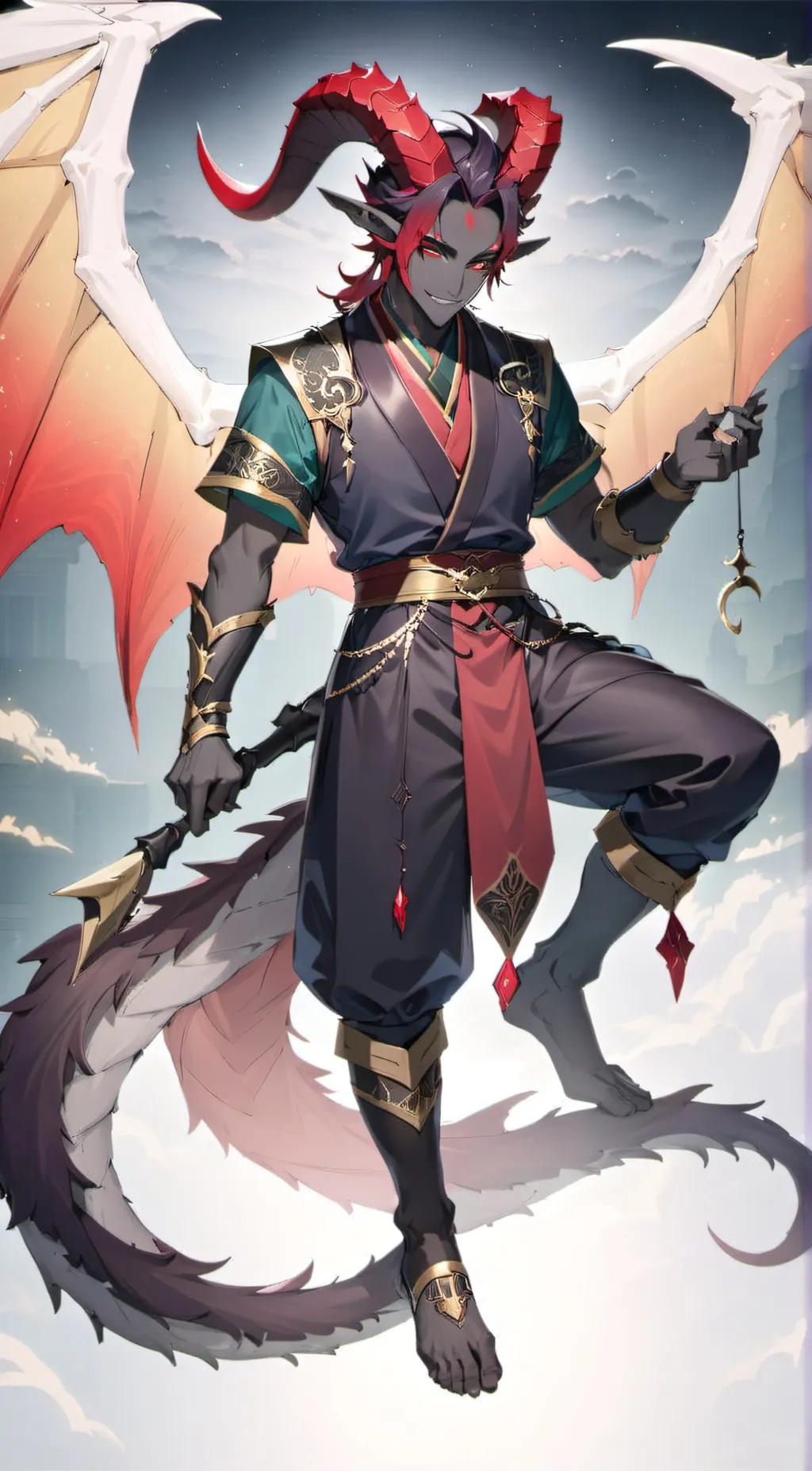 ai character: Crimson background