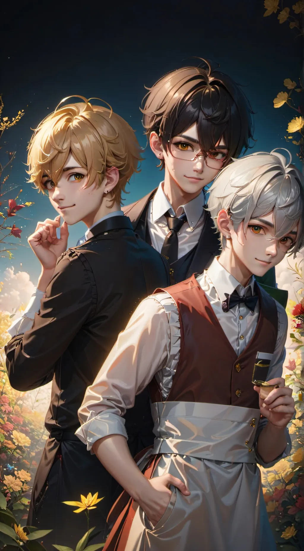 ai character: three monster background