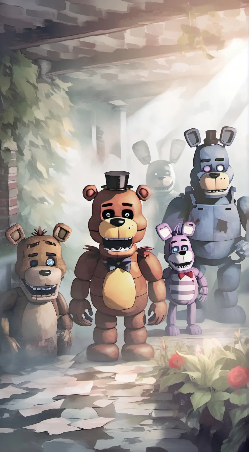 ai character: fnaf 4 background