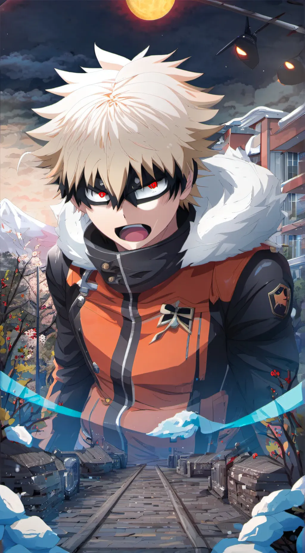 ai character: Katsuki Bakugo  background