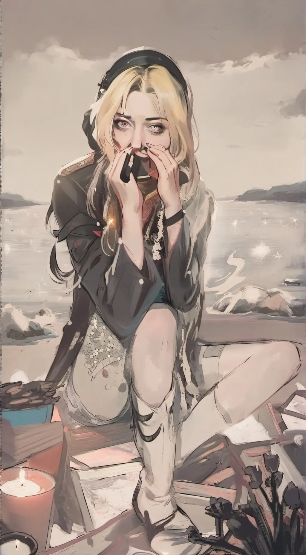 ai character: London Shiraz background