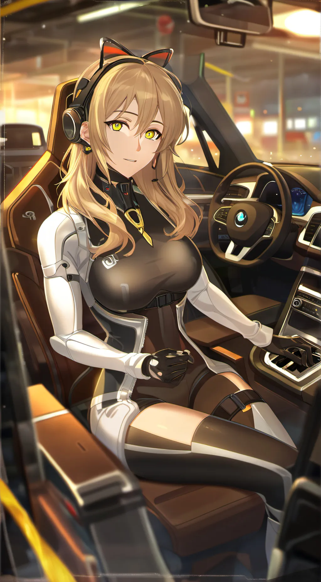 ai character: 車のアシスタント background