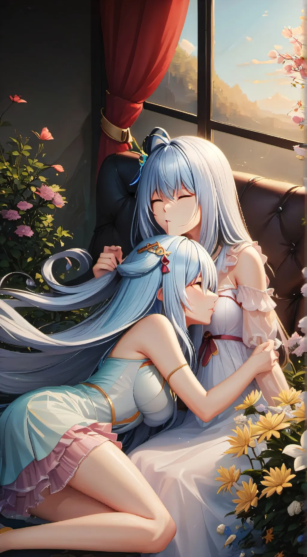 ai character: Sarah and Lily background